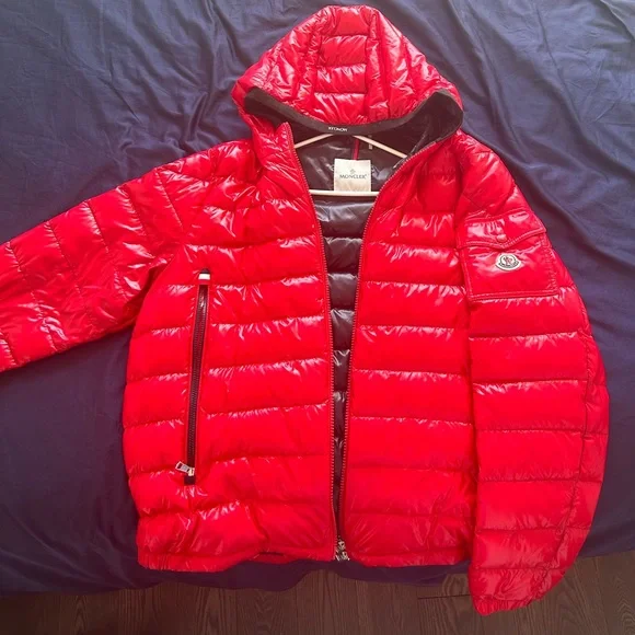 Moncler Jackets Coats Red Moncler Spring Jacket Poshmark